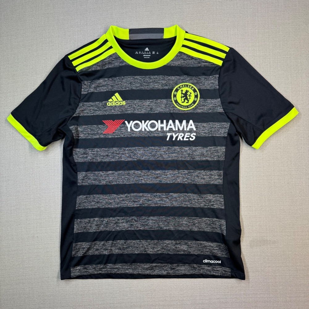 Adidas Kids Chelsea FC Away 2016-17 Football Soccer Jersey Black Yellow Size M